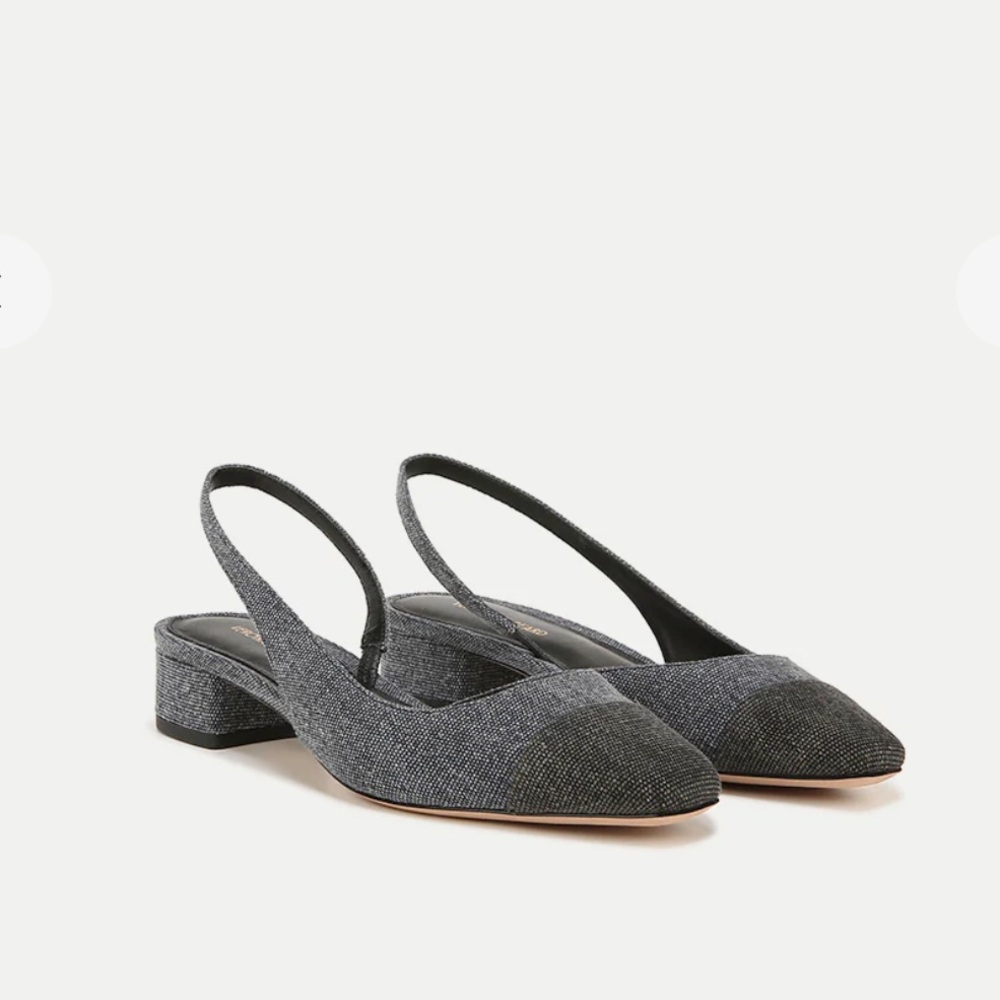 Veronica Beard CECILE DENIM CAP-TOE SLINGBACK